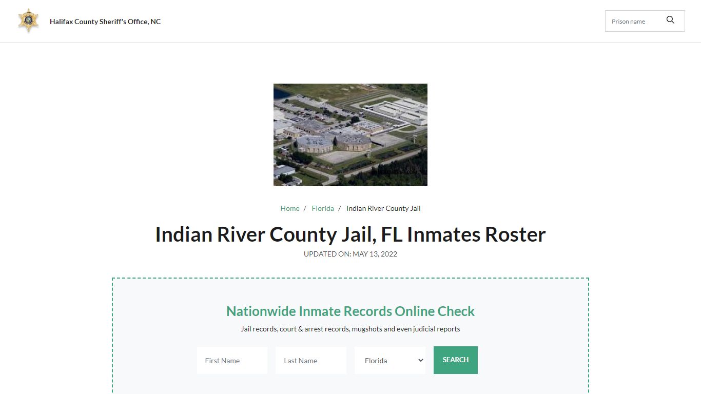 Indian River County Jail, FL Jail Roster, Name Search